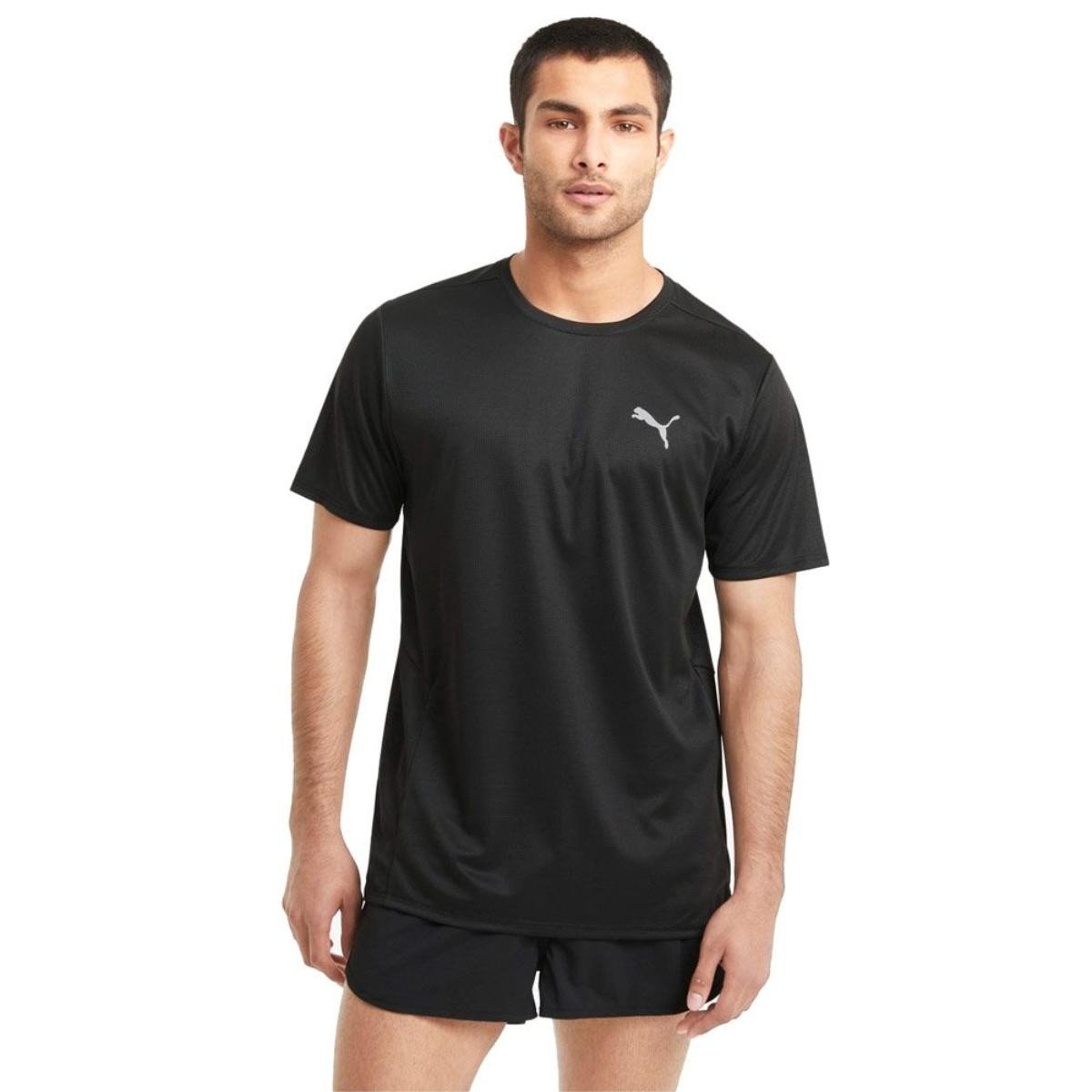 Camiseta Puma Run Favorite SS Negra, Hombre