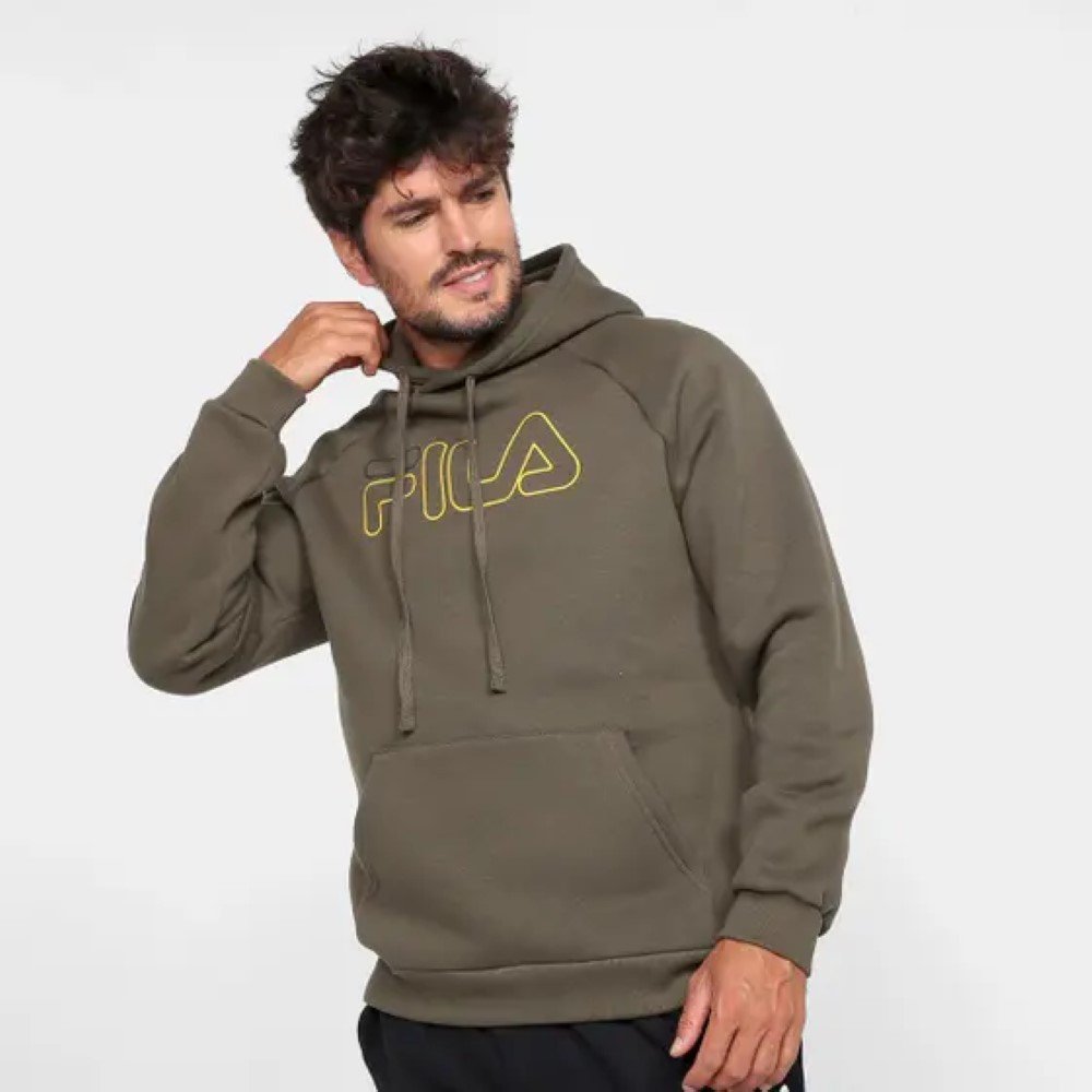Jersey de invierno Fila Letter Outline para hombre - Verde