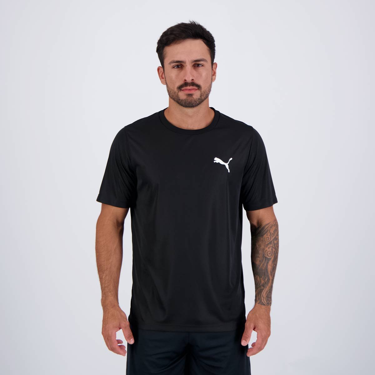 Maglietta Puma Active con logo piccolo in nero