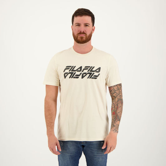 Maglietta Fila Colors Logo in giallo crema