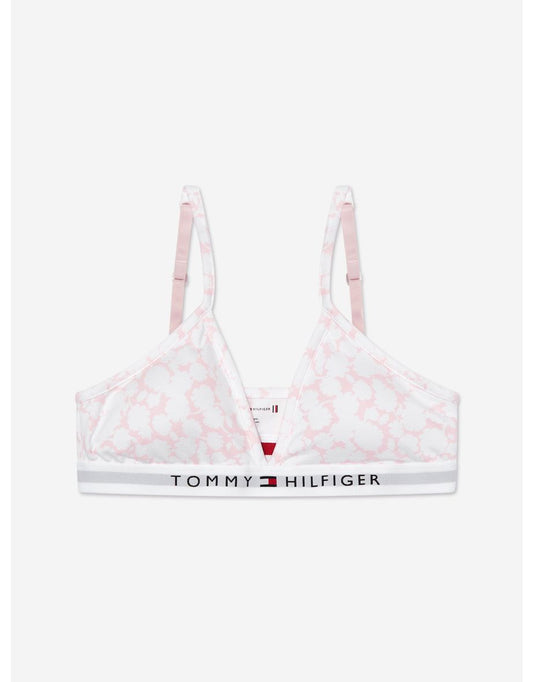Reggiseno a triangolo imbottito da bambina in rosa