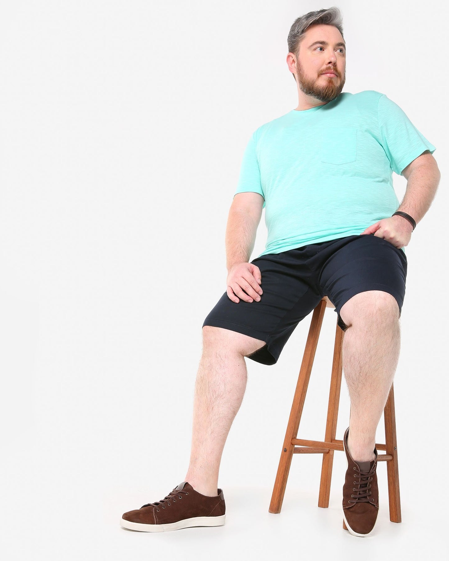 Plus Size T-Shirt with Pocket - Green