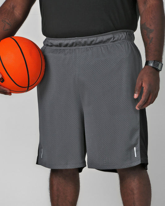 Shorts esportivos masculinos plus size cinza | Body Work by Riachuelo
