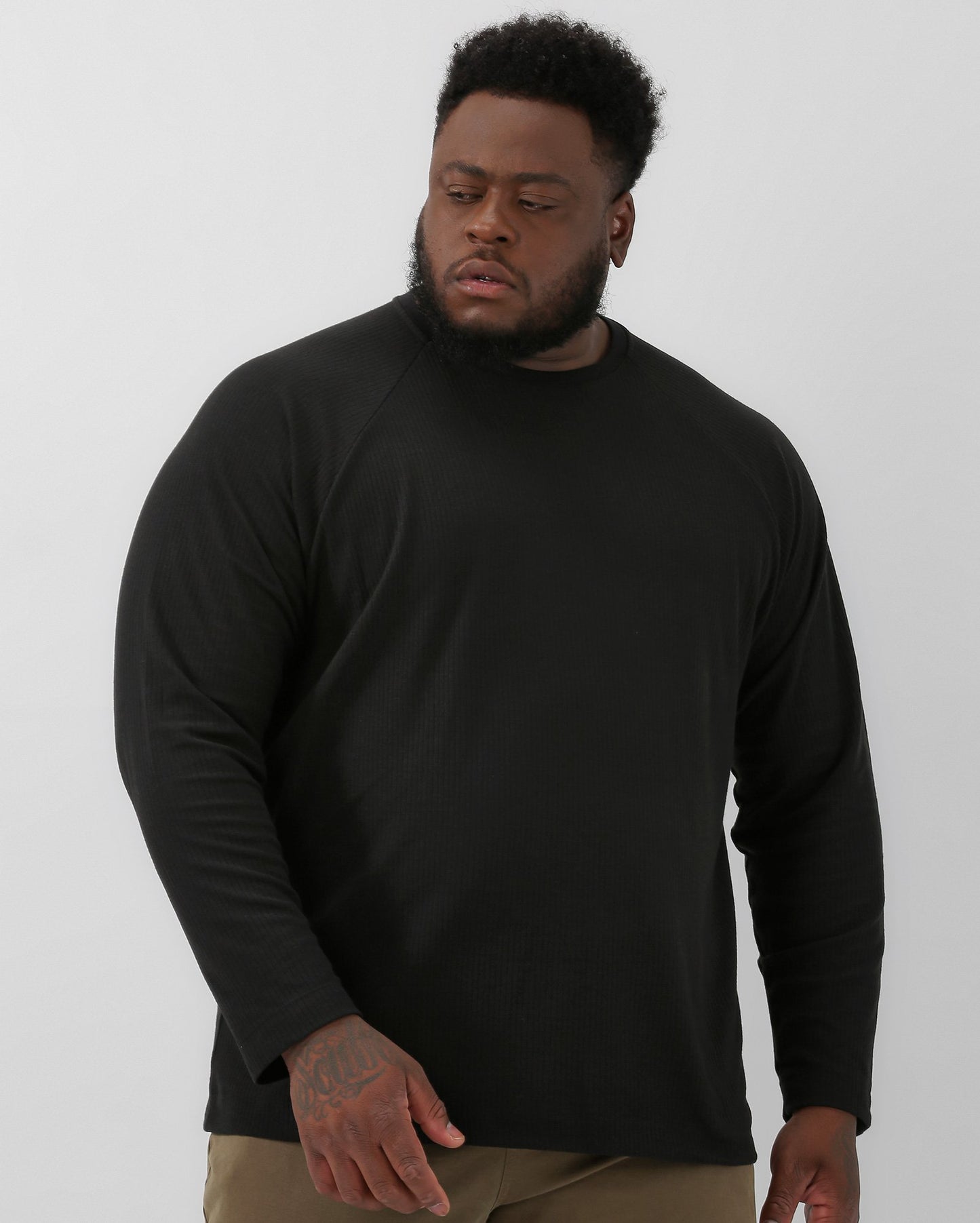 Camiseta masculina preta texturizada plus size Original Plus by Riachuelo