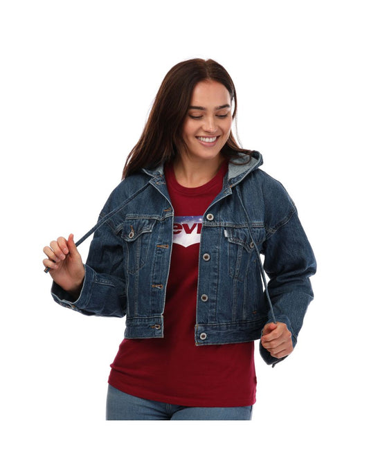 Giacca da camionista con cappuccio Levi's Silver Tab Donna - Blu