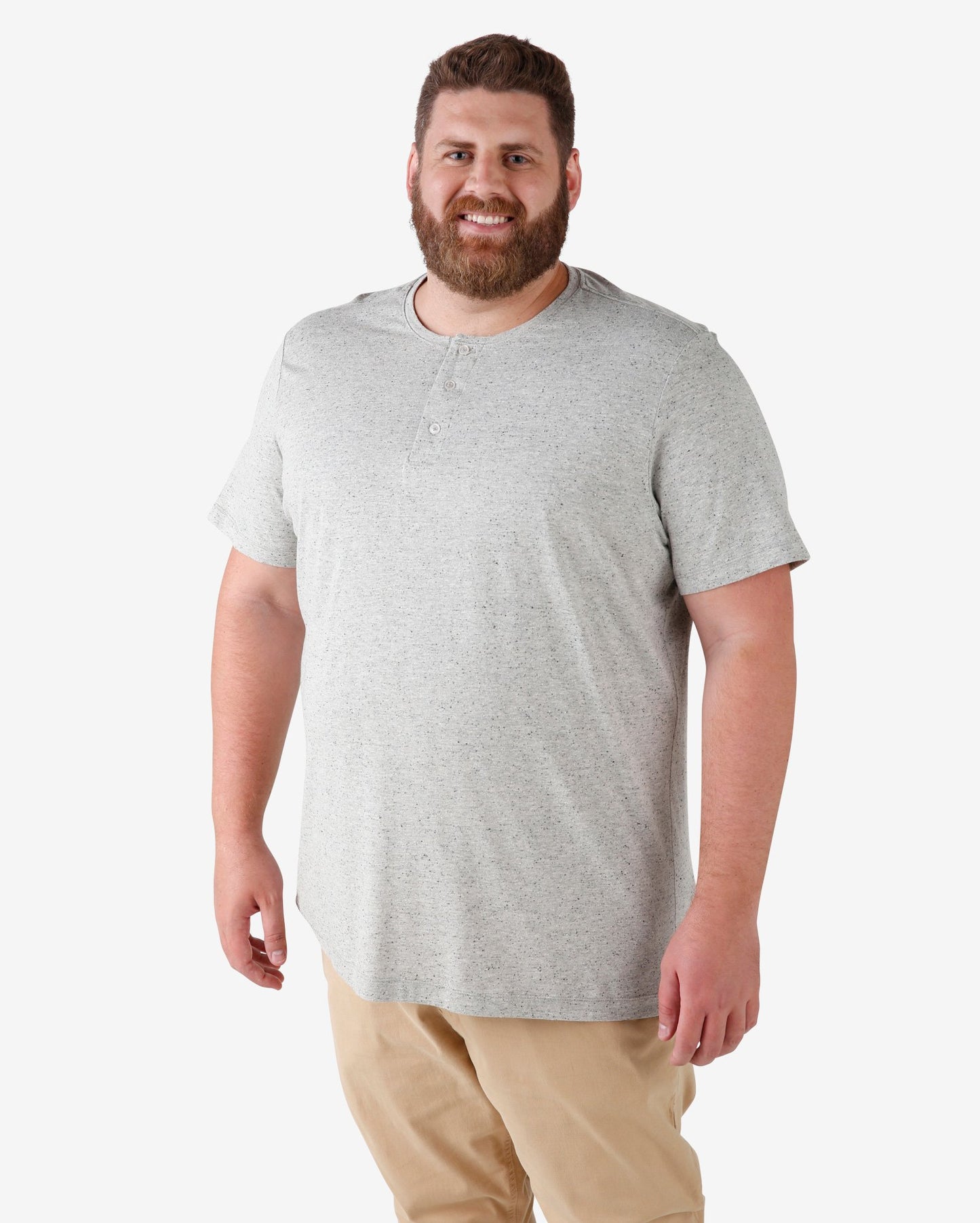 Plus Size Basic Short Sleeve T-Shirt - Gray