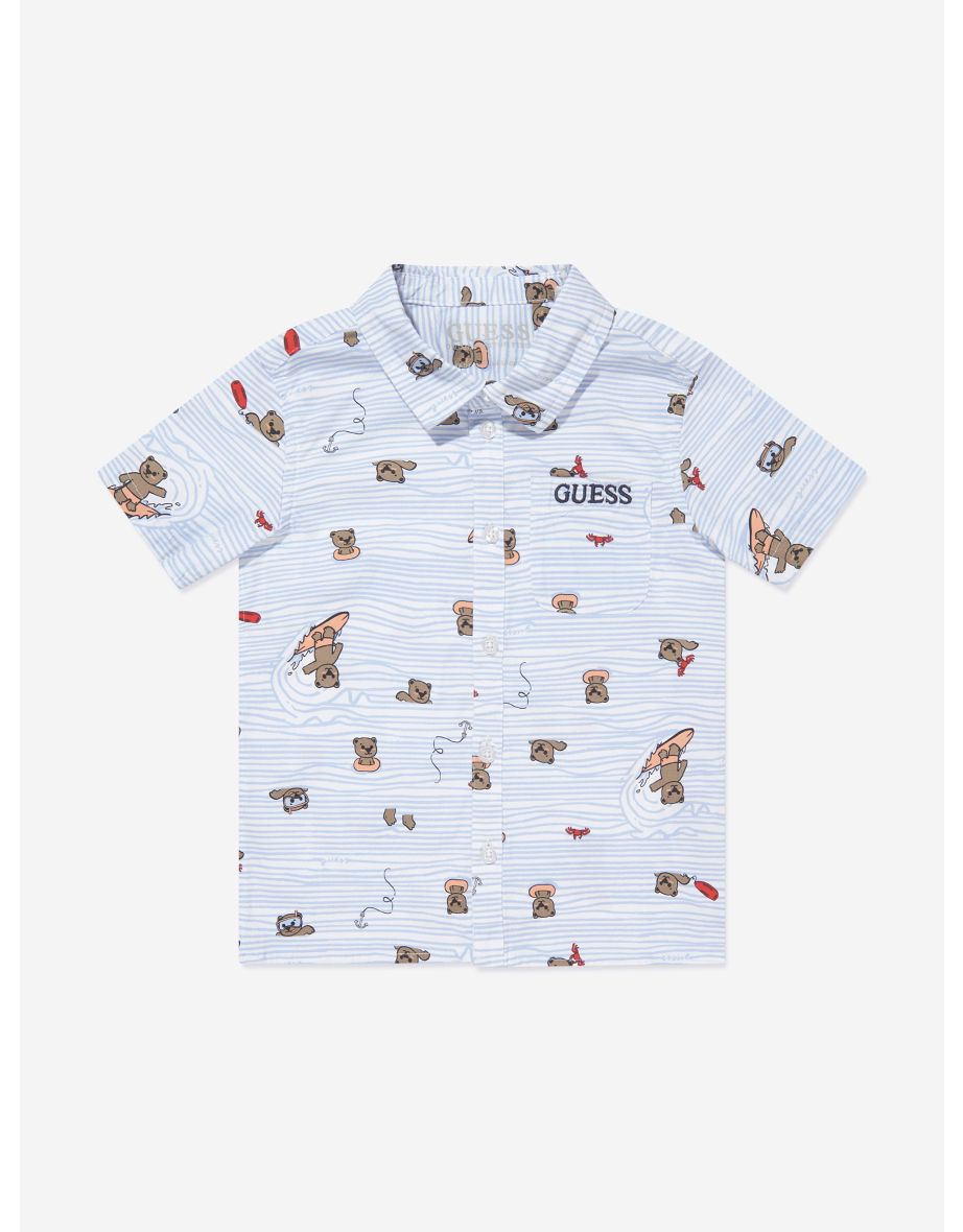 Camicia da ragazzo con orso bianco Seaside