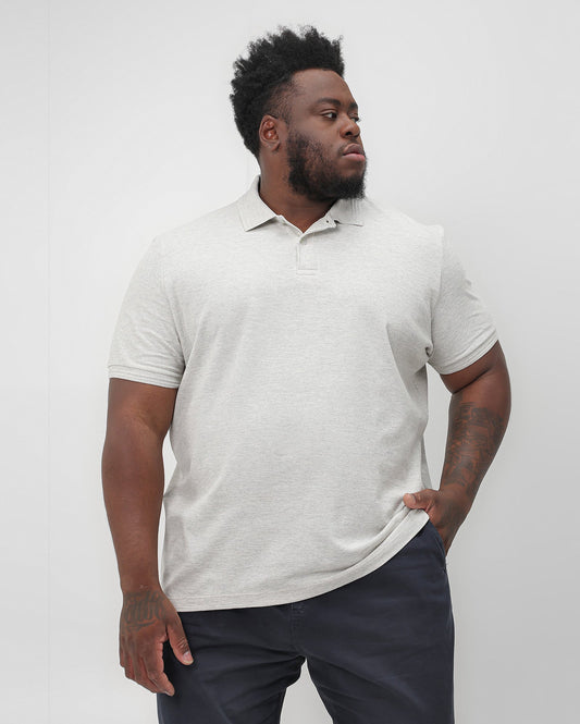 Men's Plus Size Gray Heather Polo Shirt | Original Plus by Riachuelo