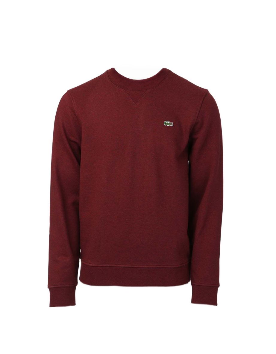 Felpa Lacoste SPORT da uomo in pile misto cotone rosso