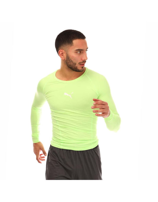 Camiseta masculina de manga longa Puma LIGA Baselayer - Verde