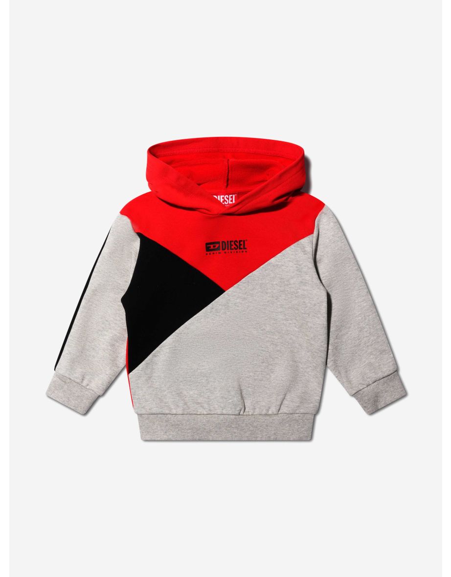 Boys' Red Tricolour Logo Hoodie