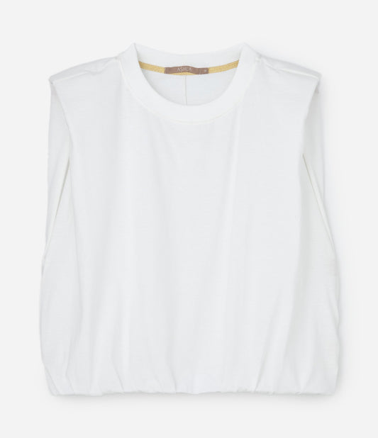 Canotta muscolare in cotone bianco - Curve e taglie forti