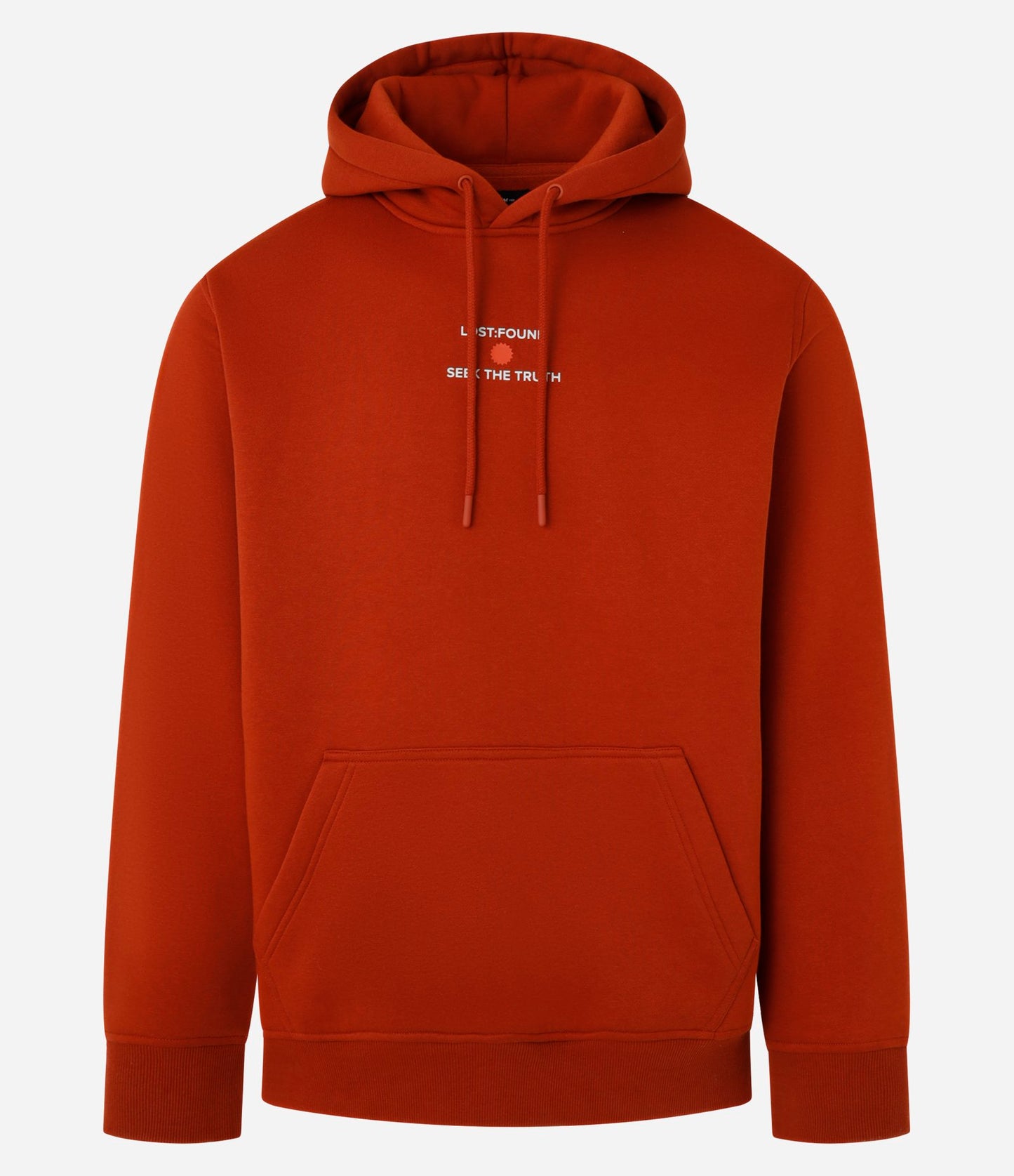 Felpa rilassata con stampa del sole rosso