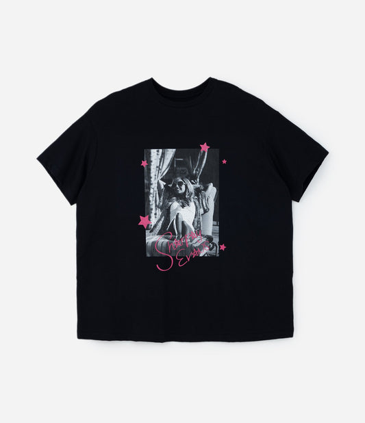 Maglietta Sharpay Evans in cotone stampato, Curve e taglie forti, nero