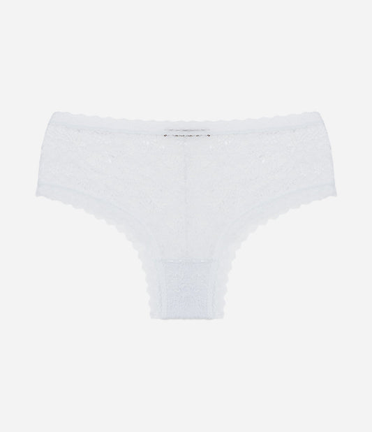 Mutandine Boyshort in pizzo bianco - Curve e taglie forti