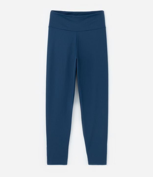Leggings sportivi a vita alta Curve e taglie forti blu con tecnologia Dry
