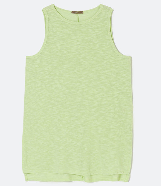 Canotta Basic in cotone verde - Curve e taglie forti