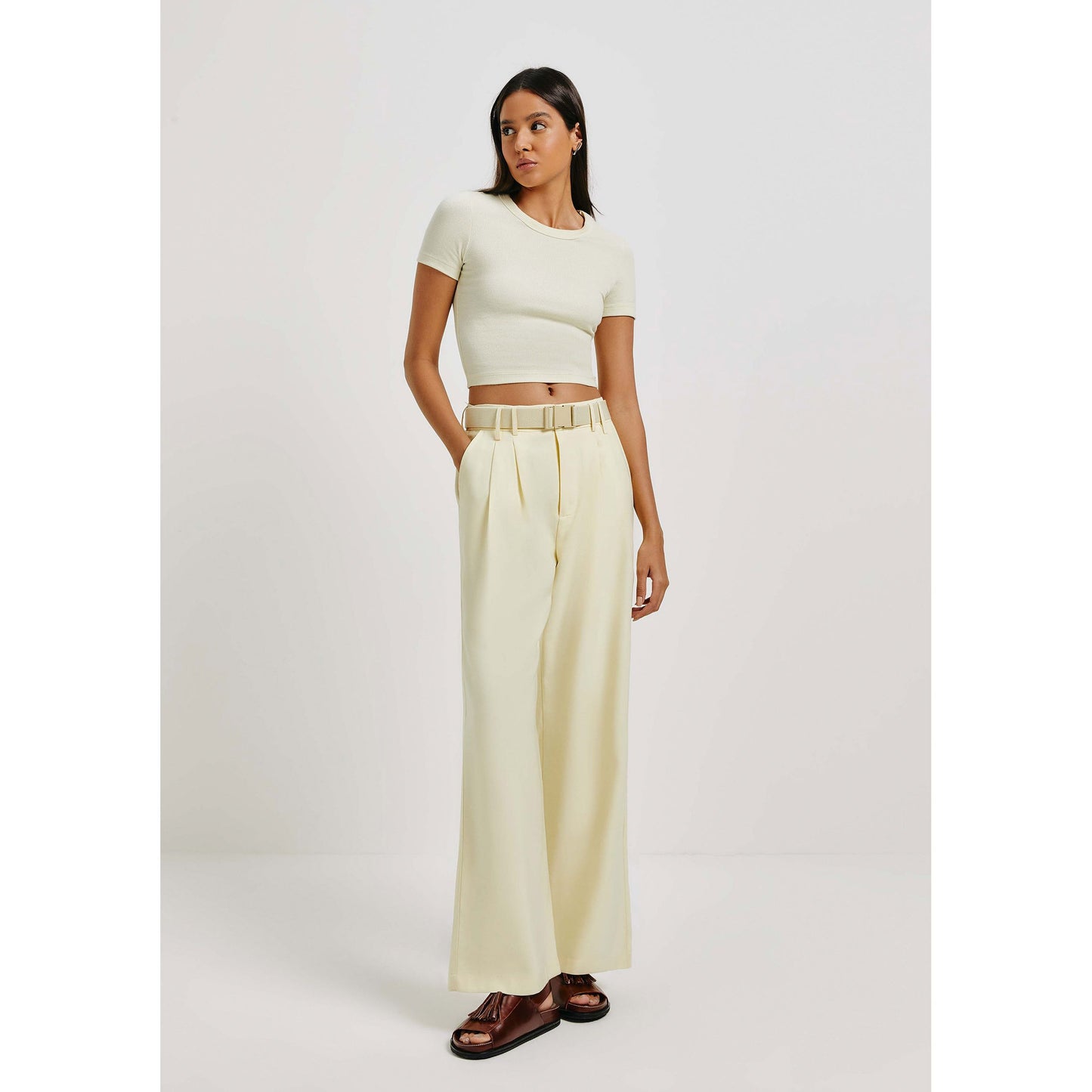 Men's Wide Leg Tailored Pants