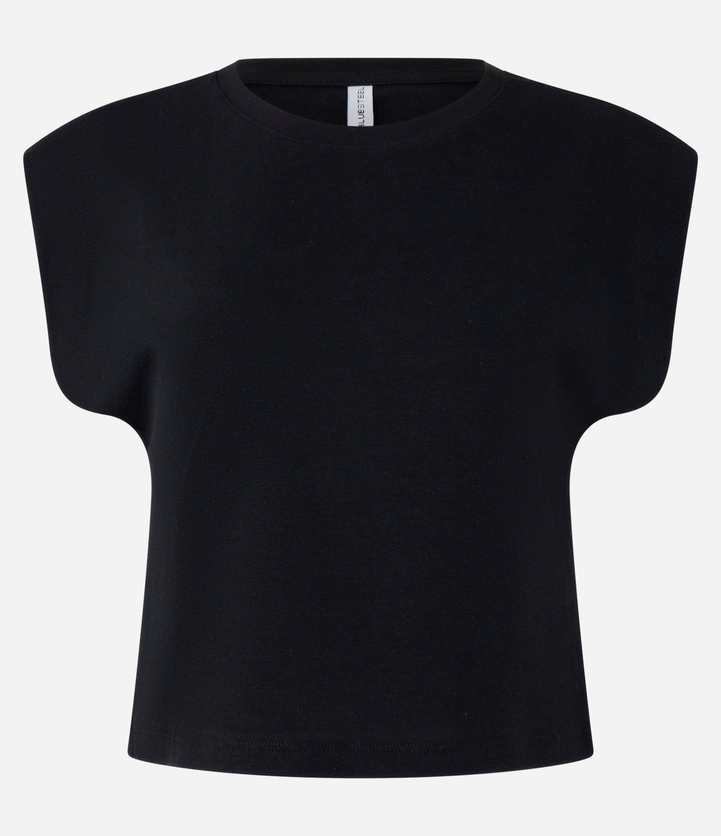 Camicetta senza maniche con spalline a coste nere