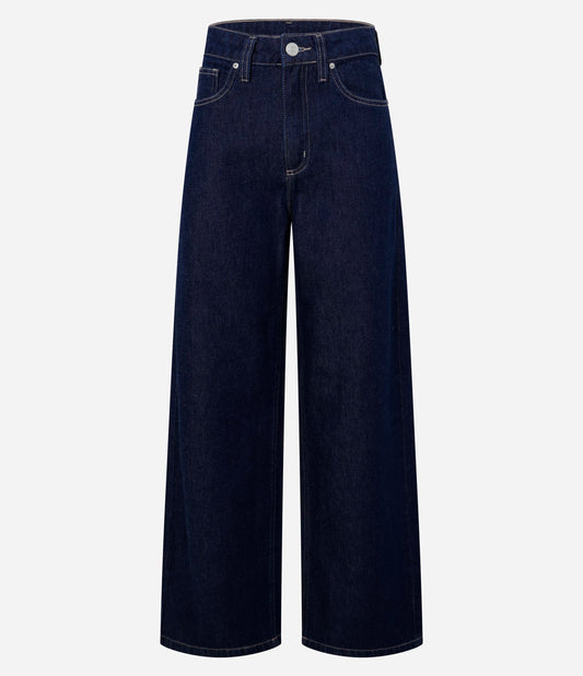 High-Waisted Blue Wide Leg Jeans