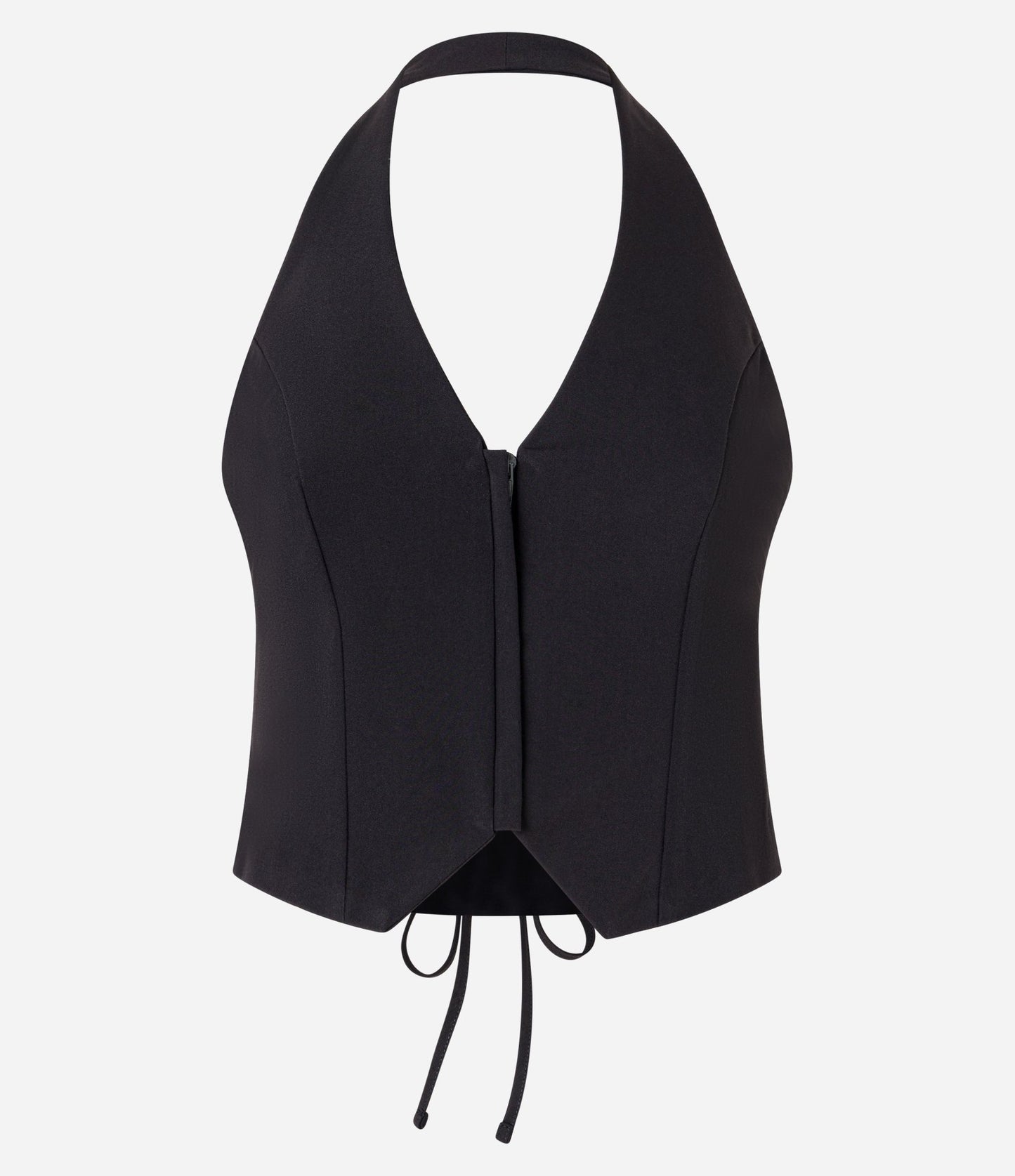 Gilet sartoriale con laccetto posteriore in nero