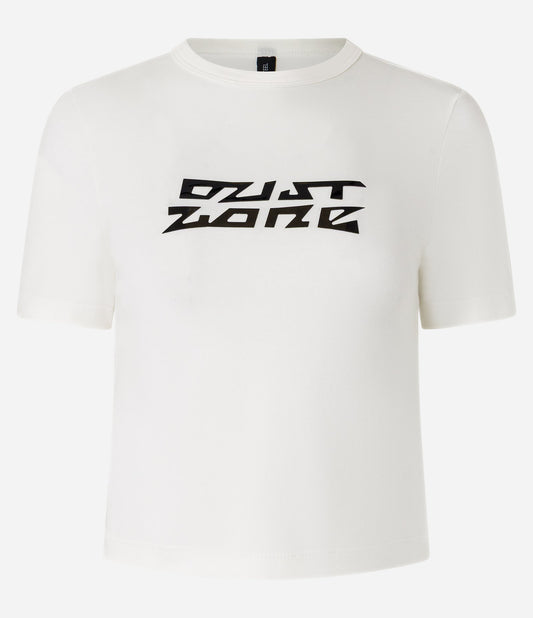 Nuova maglietta in cotone con stampa a lettere bianche