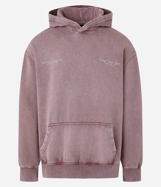 Felpa marrone rilassata con stampa a lettere