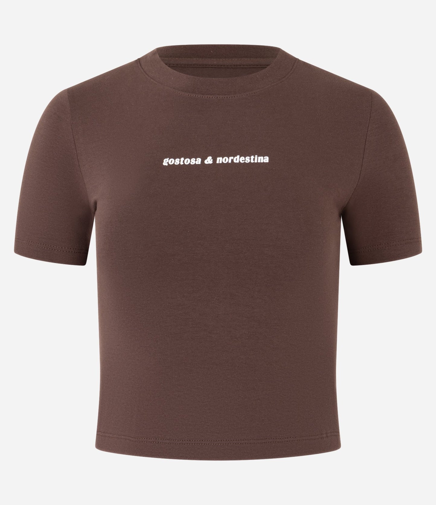 Camiseta marrón con estampado cómodo e inspirado en el noreste