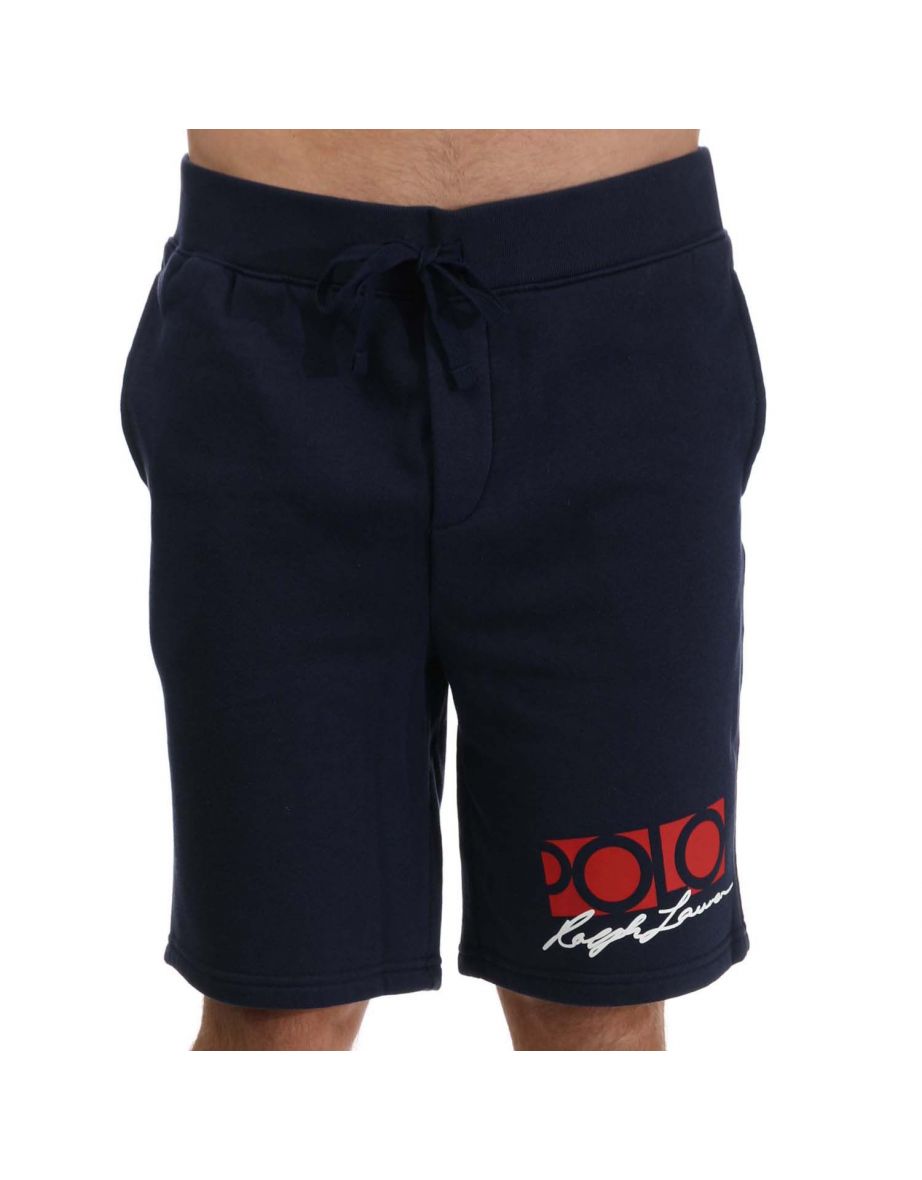 Pantaloncini da uomo in pile con logo Ralph Lauren da 8 pollici - Blu