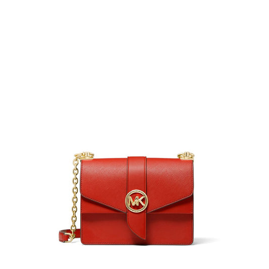 Michael Kors Greenwich Medium Leather Shoulder Bag - Signature Chic Collection