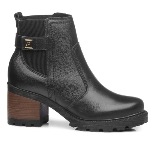 Women's Pegada Chelsea Leather Boots - Black