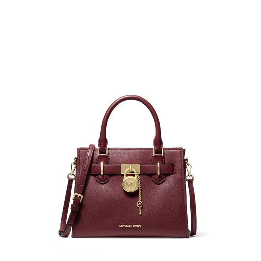 Bolsa de ombro versátil - Bolsa pequena de couro Hamilton da Michael Kors