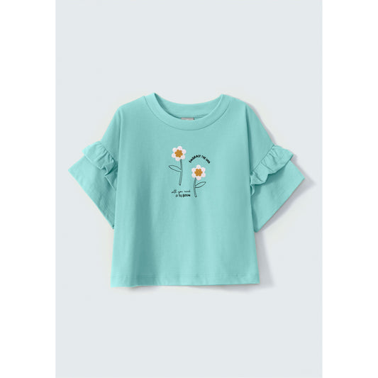 Blusa con volantes para niña