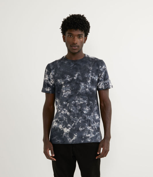 Maglietta a maniche corte in cotone con stampa Tie-Dye nera