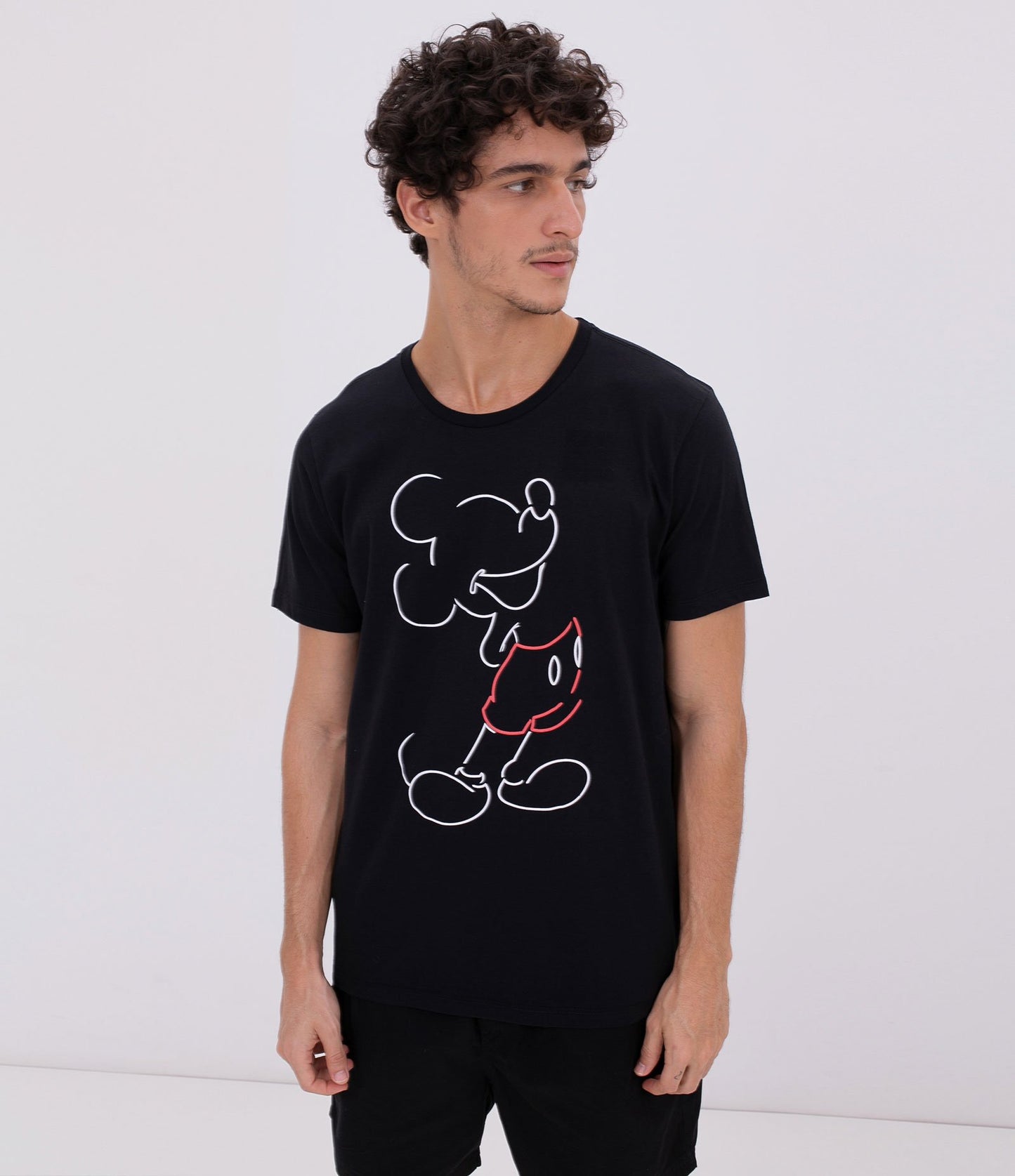 Black Mickey Silhouette Glow-in-the-Dark T-Shirt