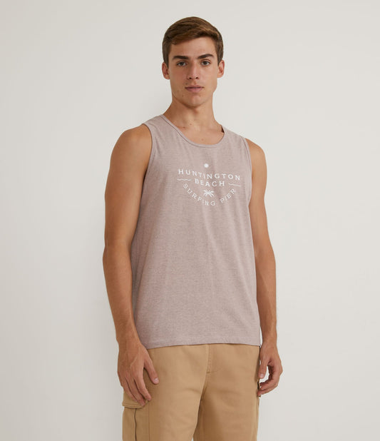 Canotta regolare in cotone con stampa tropicale rosa