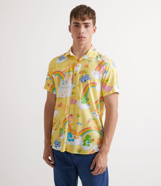 Camicia in viscosa a maniche corte con stampa di orsetti - colore primario 12