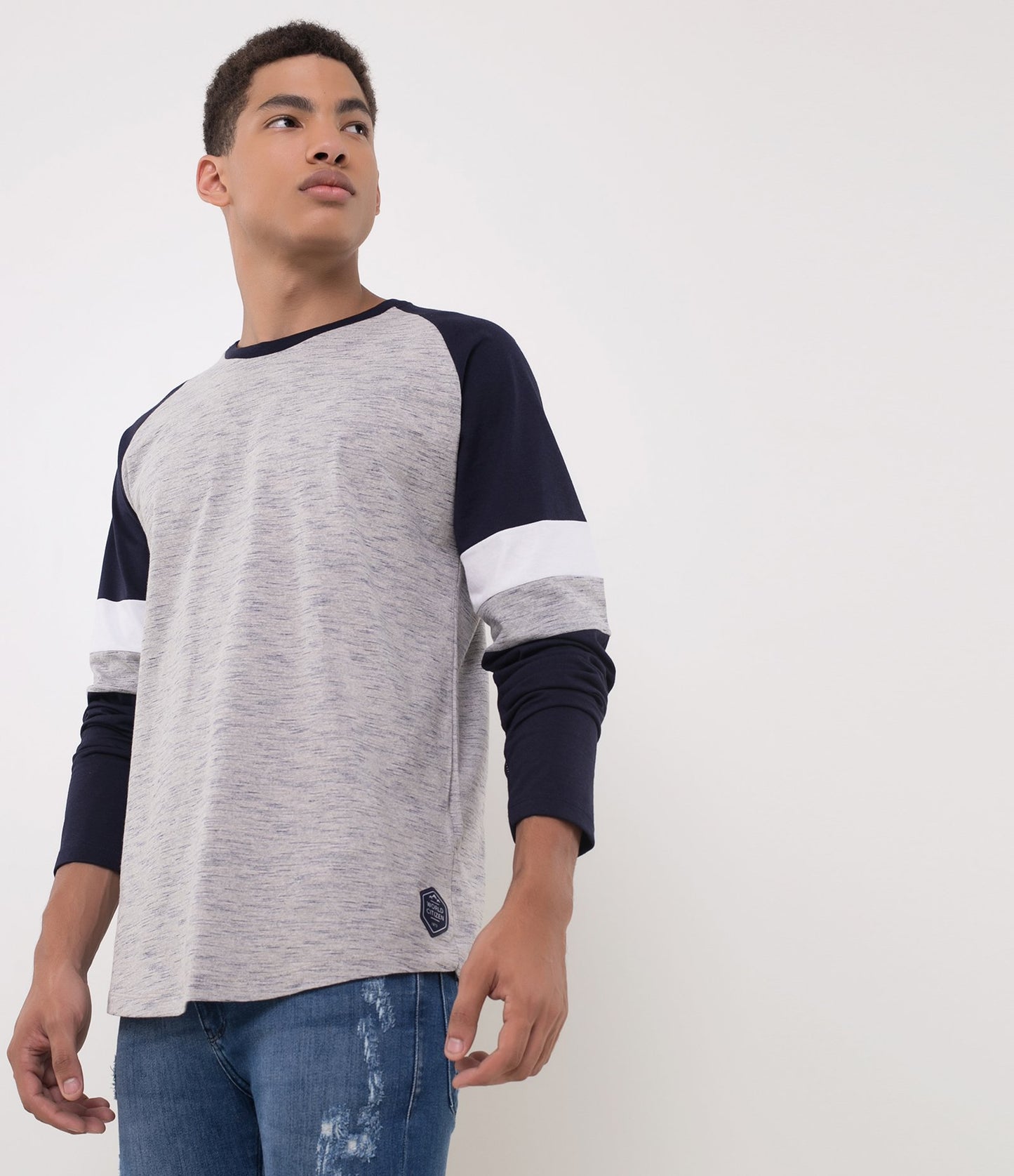 Maglietta Raglan grigia