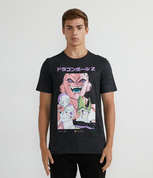Maglietta nera con stampa Dragon Ball Villains in morbido tessuto a maglia