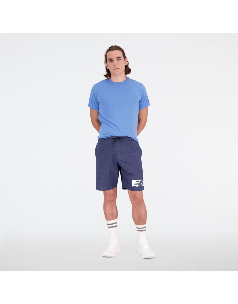 Pantaloncini New Balance Heathertech Knit da uomo - Blu