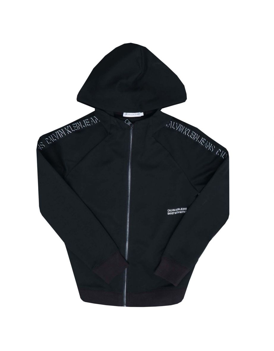 Calvin Klein Felpa con cappuccio con logo Shadow nero per bambino