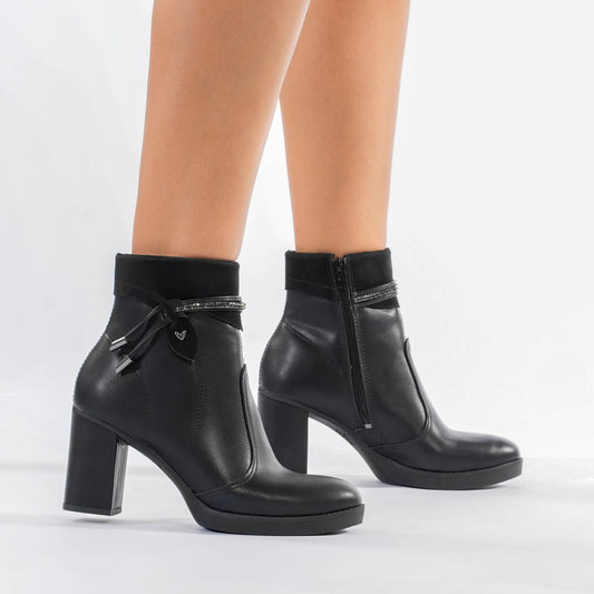 Mississipi - Stivaletto nero con strass da donna