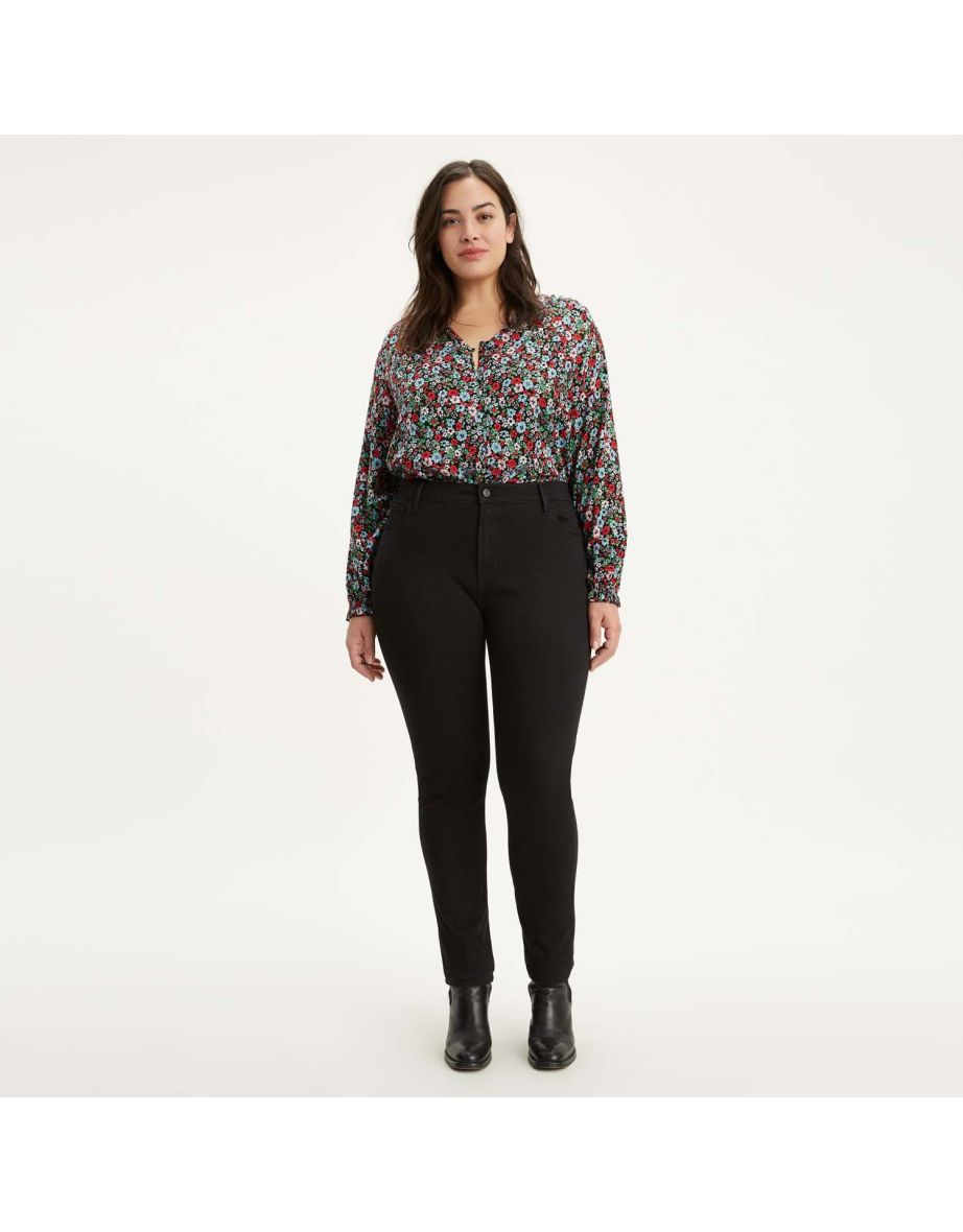 Jeans Levi's 721 Plus Size a vita alta Super Skinny da donna in nero