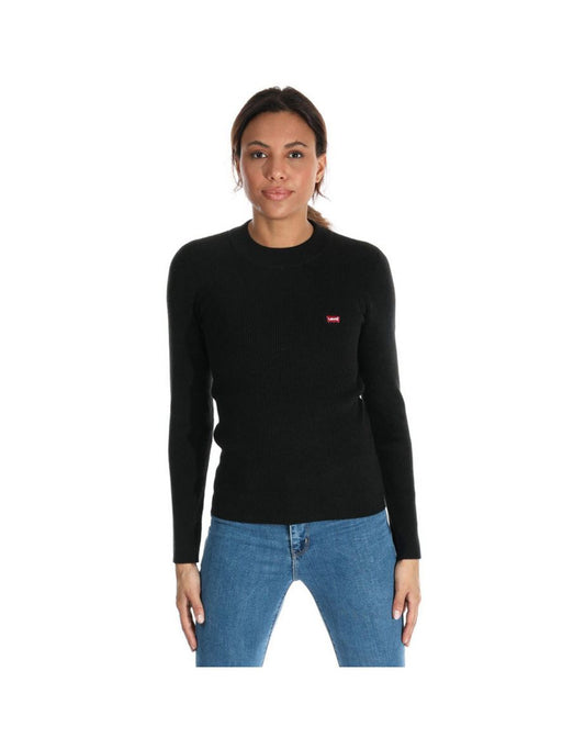 Maglione girocollo a coste Levi's da donna in nero