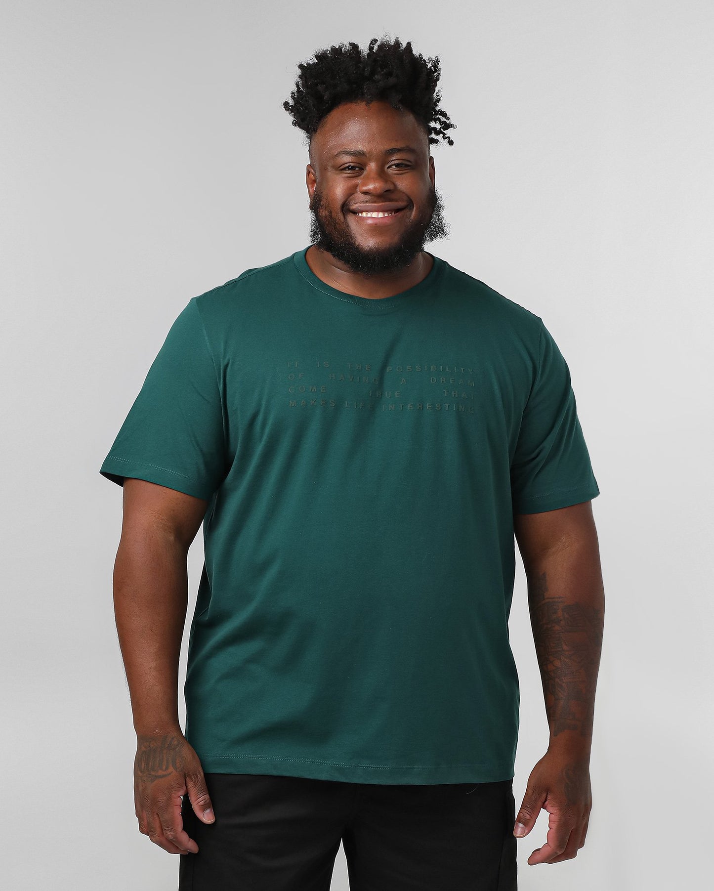 Camiseta masculina plus size verde "Possibility" | Original Plus By Riachuelo