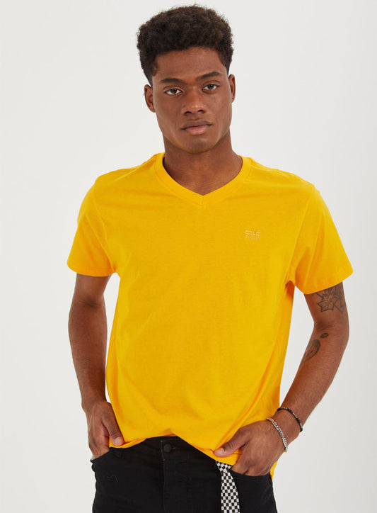 V-Neck T-Shirt with Embroidery CLC