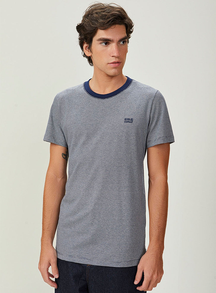 Camiseta de lino a rayas