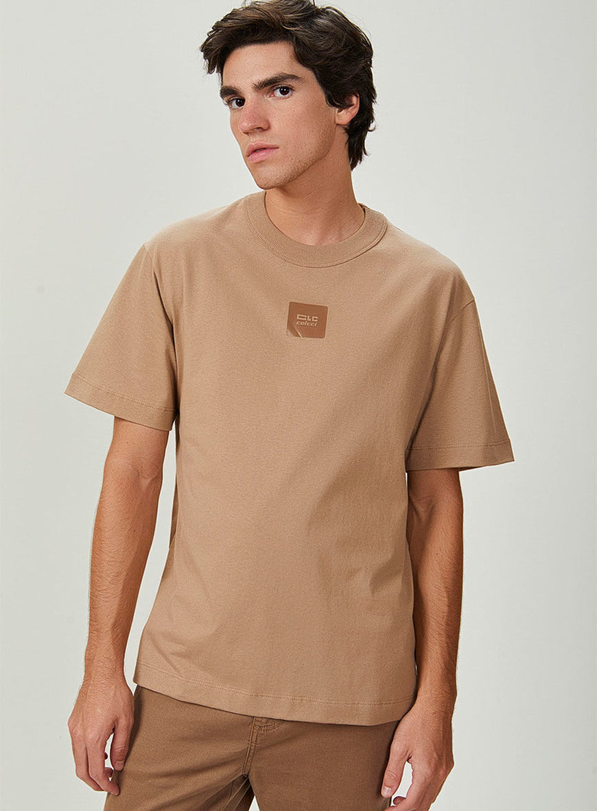 Straight-Cut Short Sleeve T-shirt with Print CLC