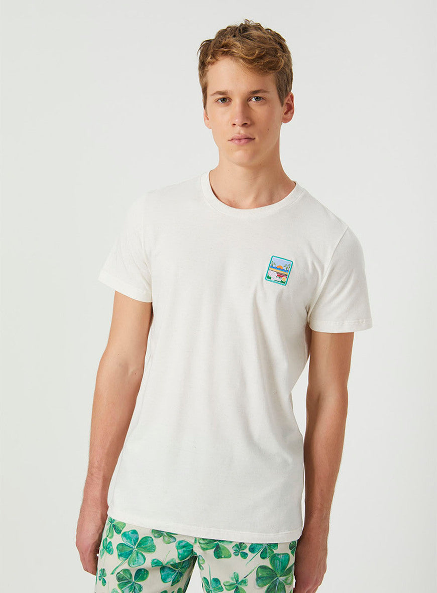 Slim Fit T-Shirt with Linen