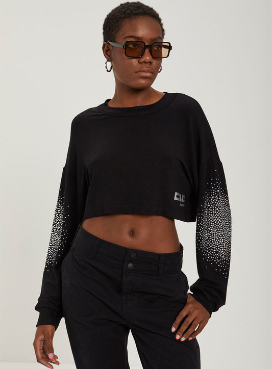 Camicetta con applicazione di strass CLC